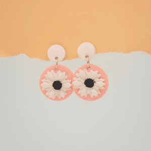 Floral orbit salmón